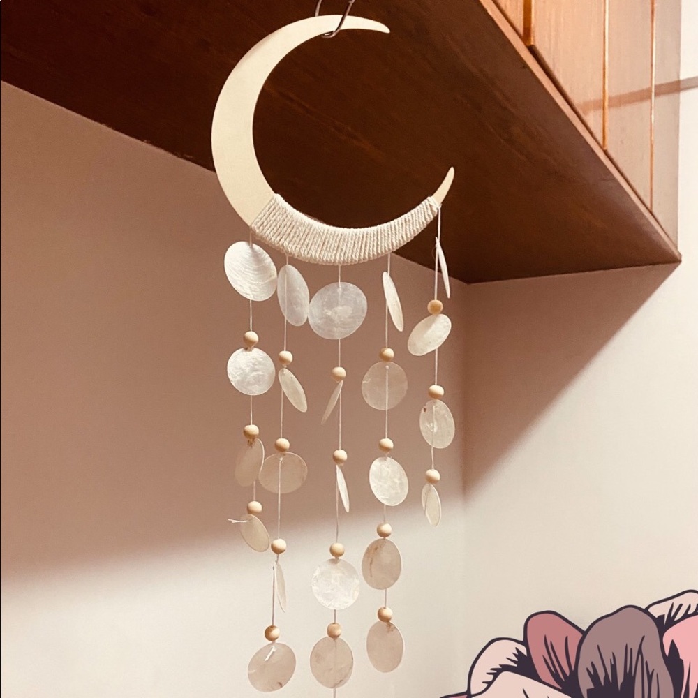 Moon Shell Wind Chimes Wall Hanging Decor